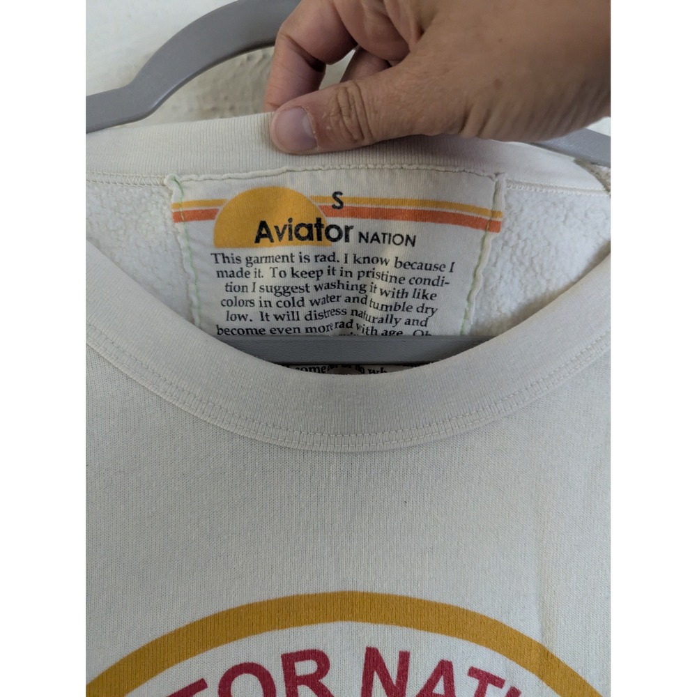 Aviator Nation Aspen Crew Sweatshirt Size S Logo Pullover - Picture 5 of 6